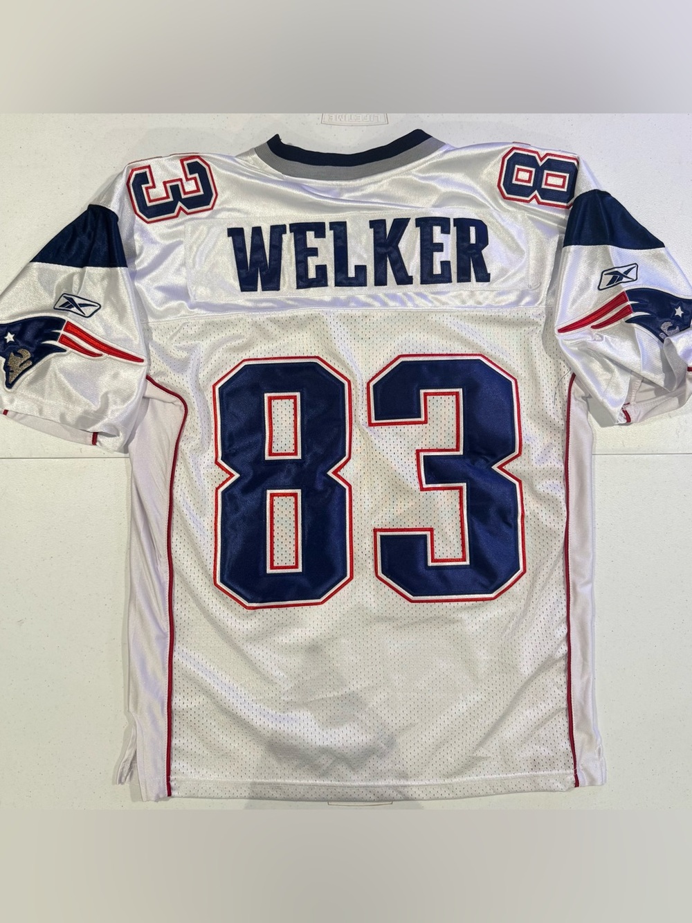 Vintage Reebok Wes Welker New England Patriots NFL Football jersey size 48